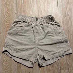 Tan Paper Bag Shorts